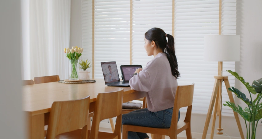 Image of a person embracing a new opportunity for addiction recovery through telehealt