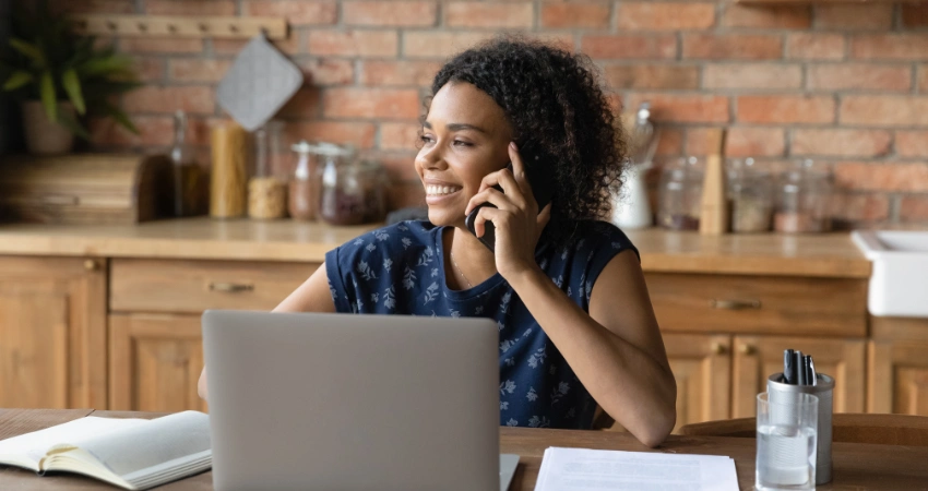 Image of a person starting a confidential intake conversation with Shanti Recovery and Wellness