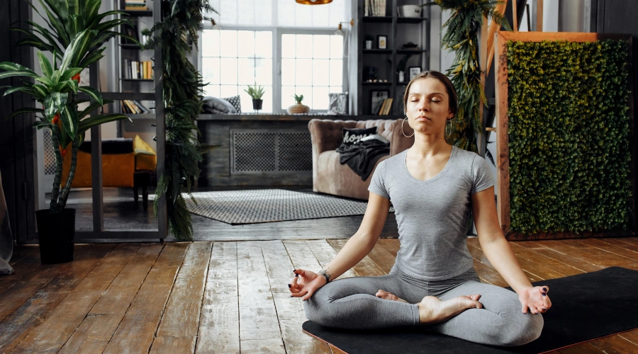 Image of a person practicing self-compassion and gentle reflection during addiction recovery